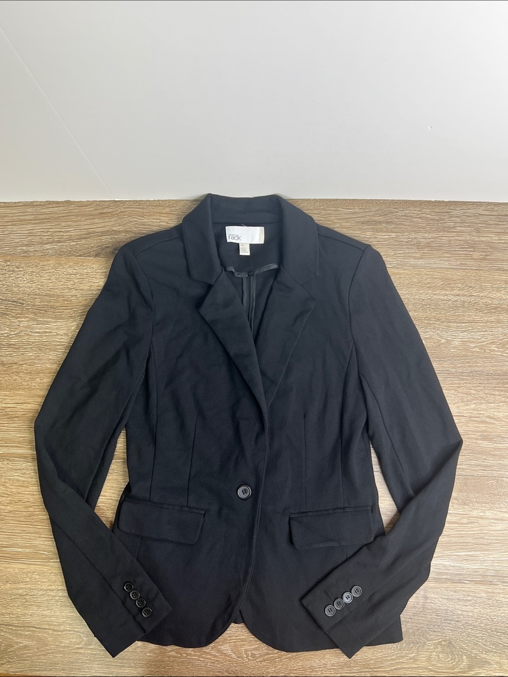 Nordstrom Rack Black Stretch Tailored Blazer Jacket XS Career Wear